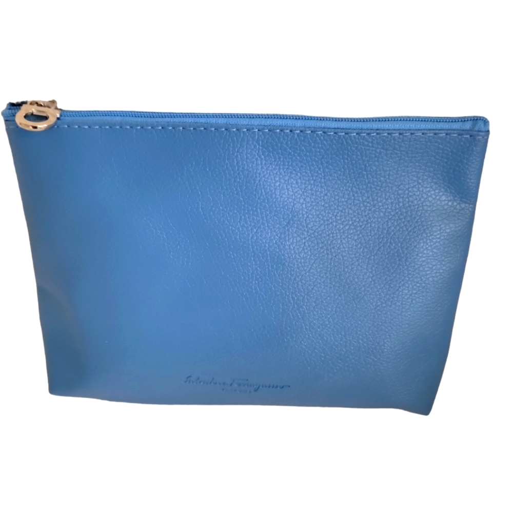 Salvatore Ferragamo Blue Cosmetic Bag